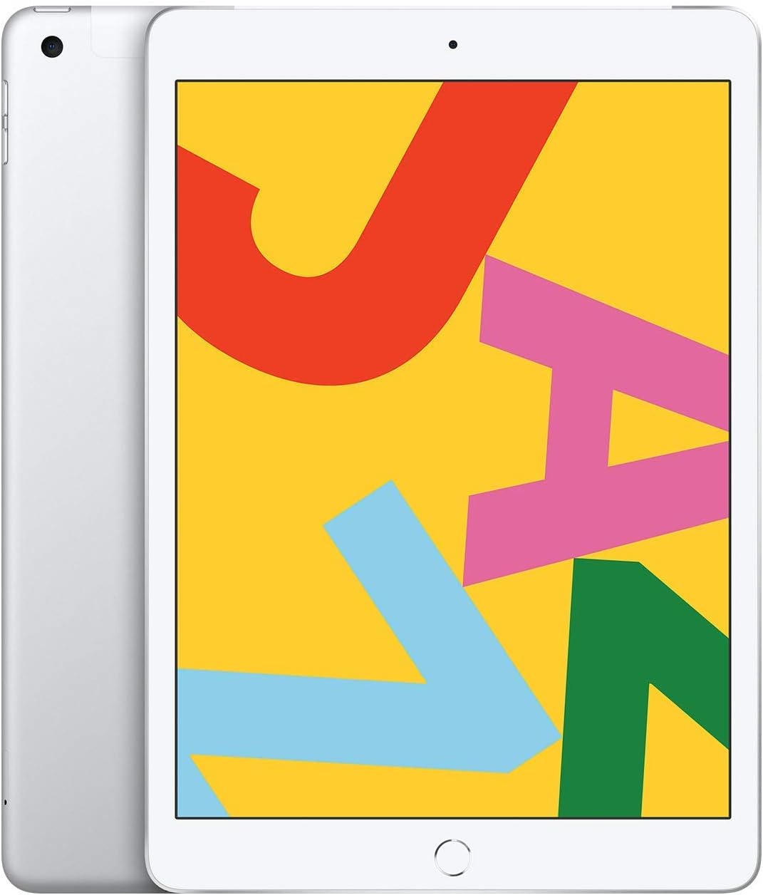iPad (7th Generation) Wi-Fi + Cellular | Silver | Product view 1
