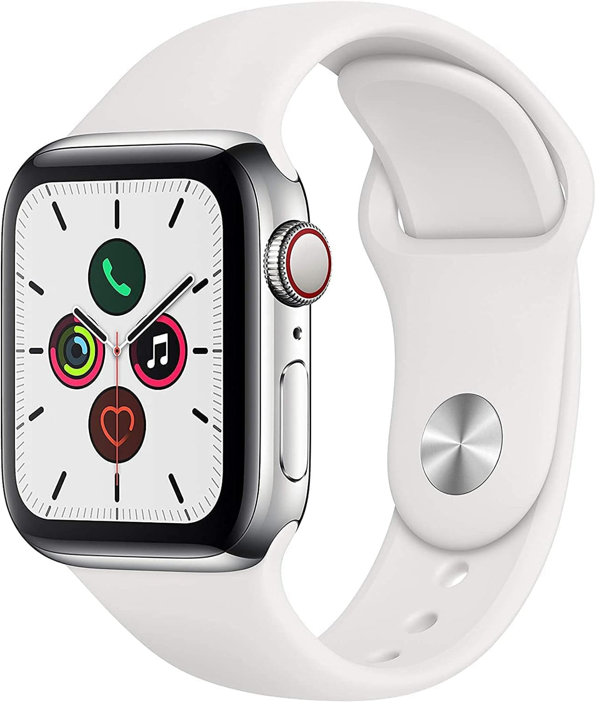Apple Watch Series 5 40mm GPS + Cellular | Silver | Product view 1 | Configuration=Stainless