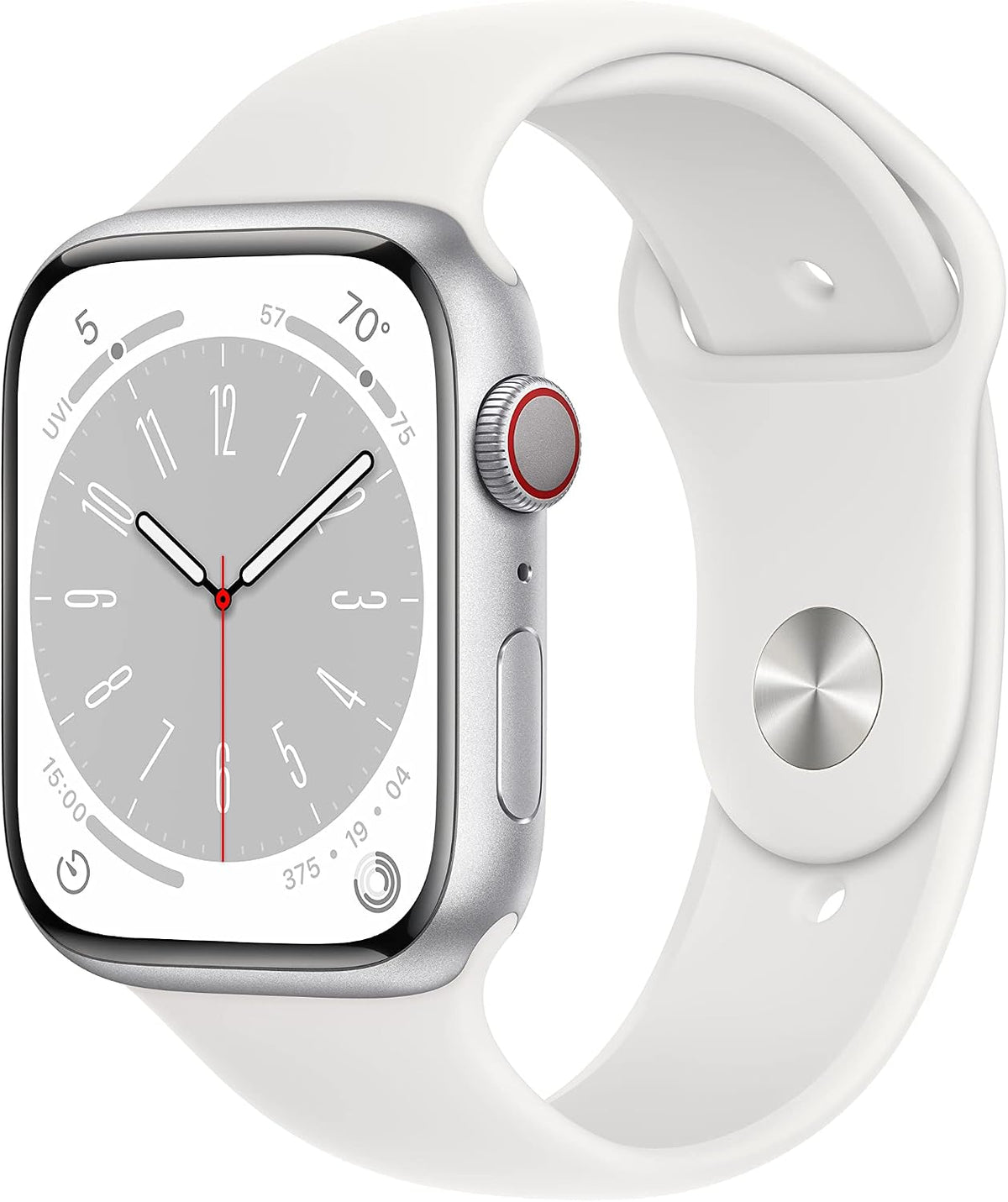 Apple Watch Series 8 45mm GPS + Cellular | Silver | Product view 1 | Configuration=Standard